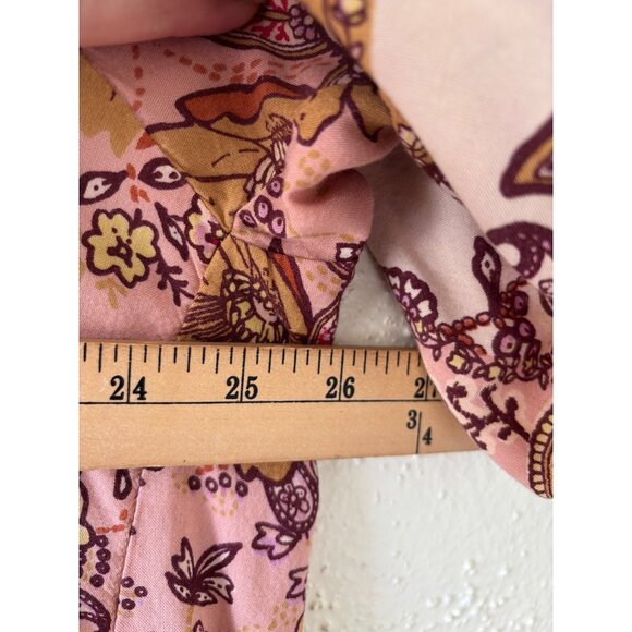 Angie Womens Paisley Kimono Duster Open Front Lightweight Boho Cover-Up - Picture 6 of 11